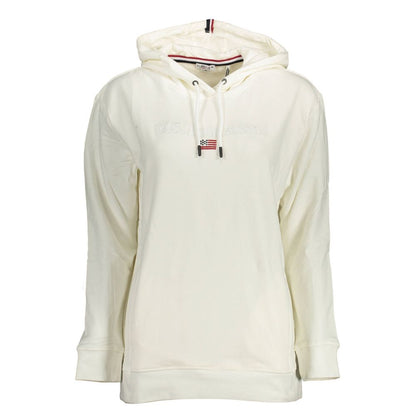 U.S. Polo Assn. White Cotton Hooded Sweatshirt