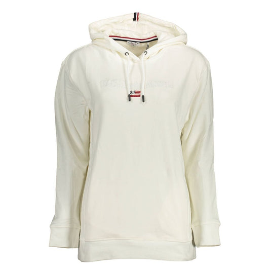 U.S. Polo Assn. White Cotton Hooded Sweatshirt
