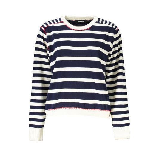 Desigual Blue Cotton Sweater – Embrace Your Unique Style