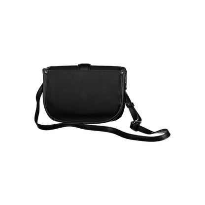 La Martina Black Faux Leather Handbag
