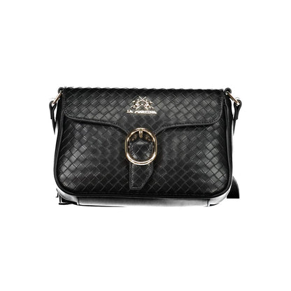 La Martina Black Leather Effect Handbag