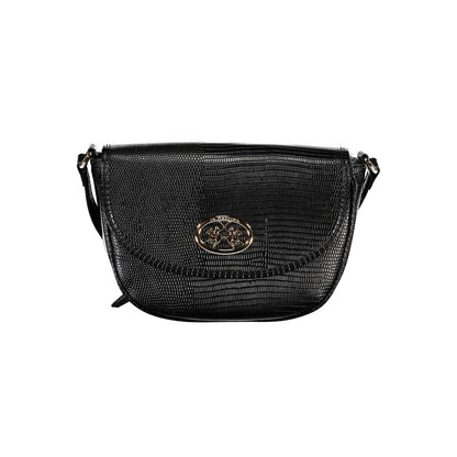La Martina Black Leather Effect Handbag