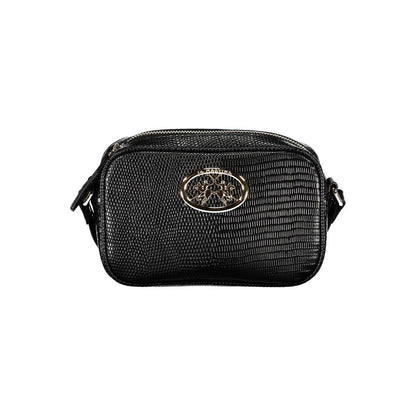 La Martina Black Leather Effect Handbag - Stylish and Versatile