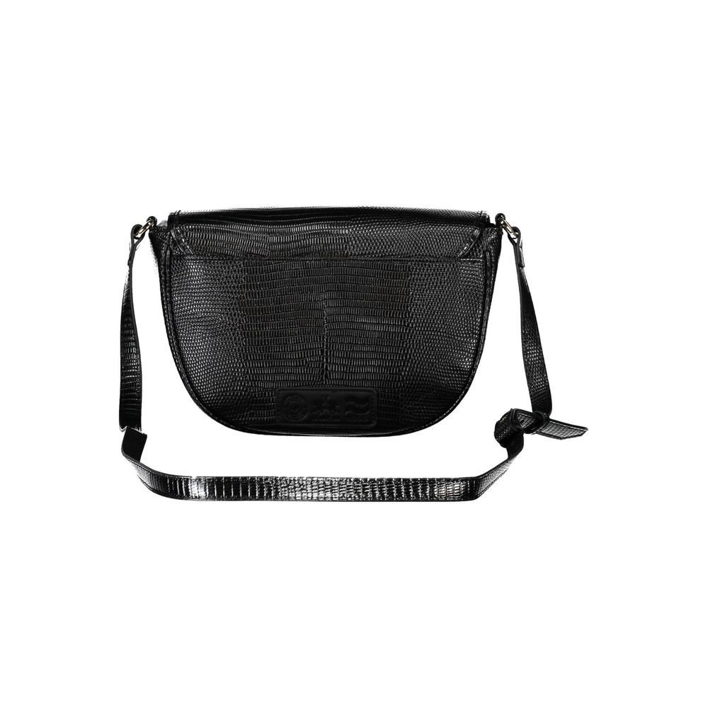 La Martina Black Leather Effect Handbag