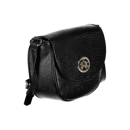 La Martina Black Leather Effect Handbag