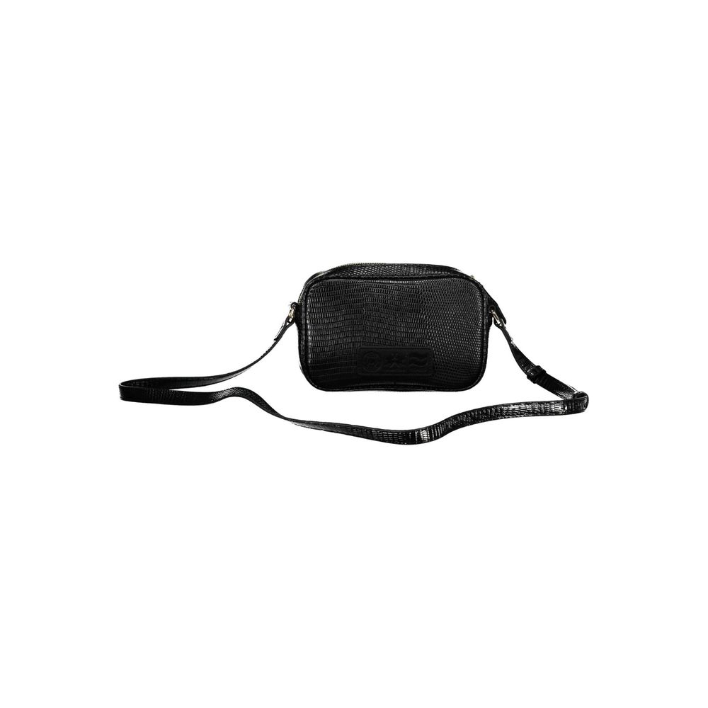 La Martina Black Leather Effect Handbag - Stylish and Versatile