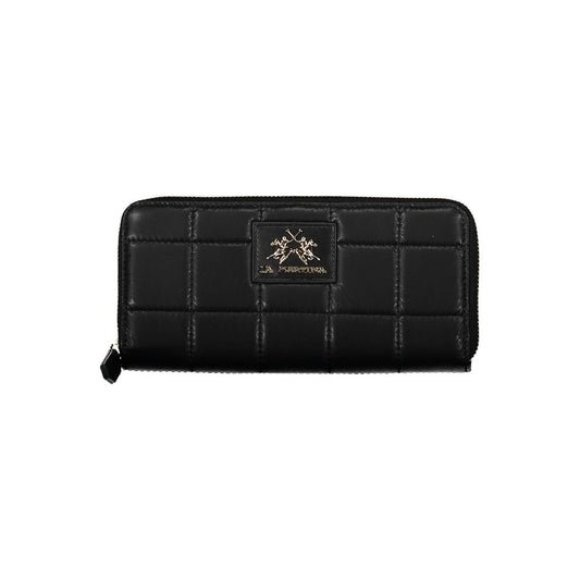 La Martina Black Leather Effect Handbag