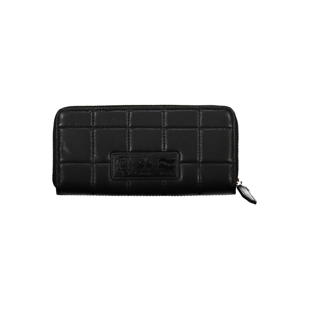 La Martina Black Leather Effect Handbag