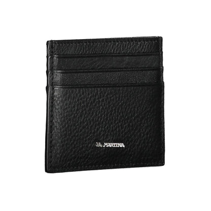 La Martina Black Leather Wallet – Elegant and Functional Card Holder