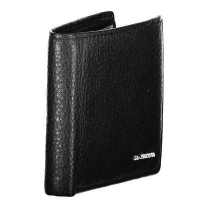 La Martina Black Leather Wallet - Elegant and Functional
