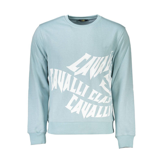 Cavalli Class Blue Cotton Sweater – Bold Comfort Redefined