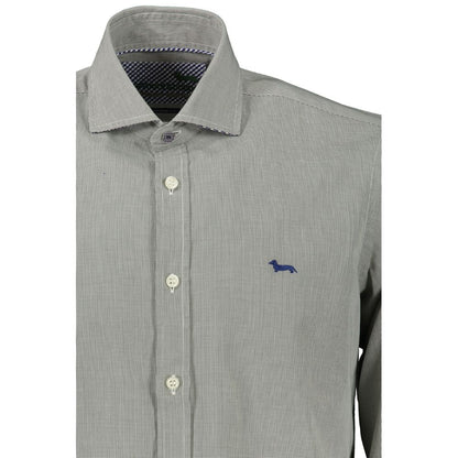 Harmont & Blaine Green Cotton Shirt - Long Sleeve Luxury