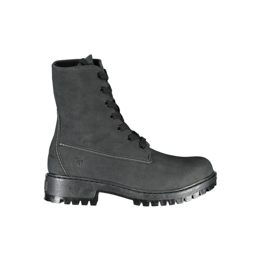 U.S. Polo Assn. Black Polyester Lace-Up Ankle Boot