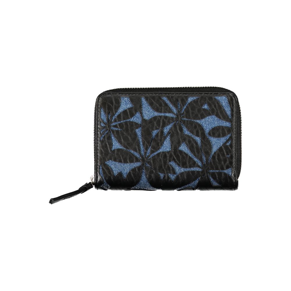 Desigual Black Polyethylene Wallet: Bold Sophistication for Every Occasion