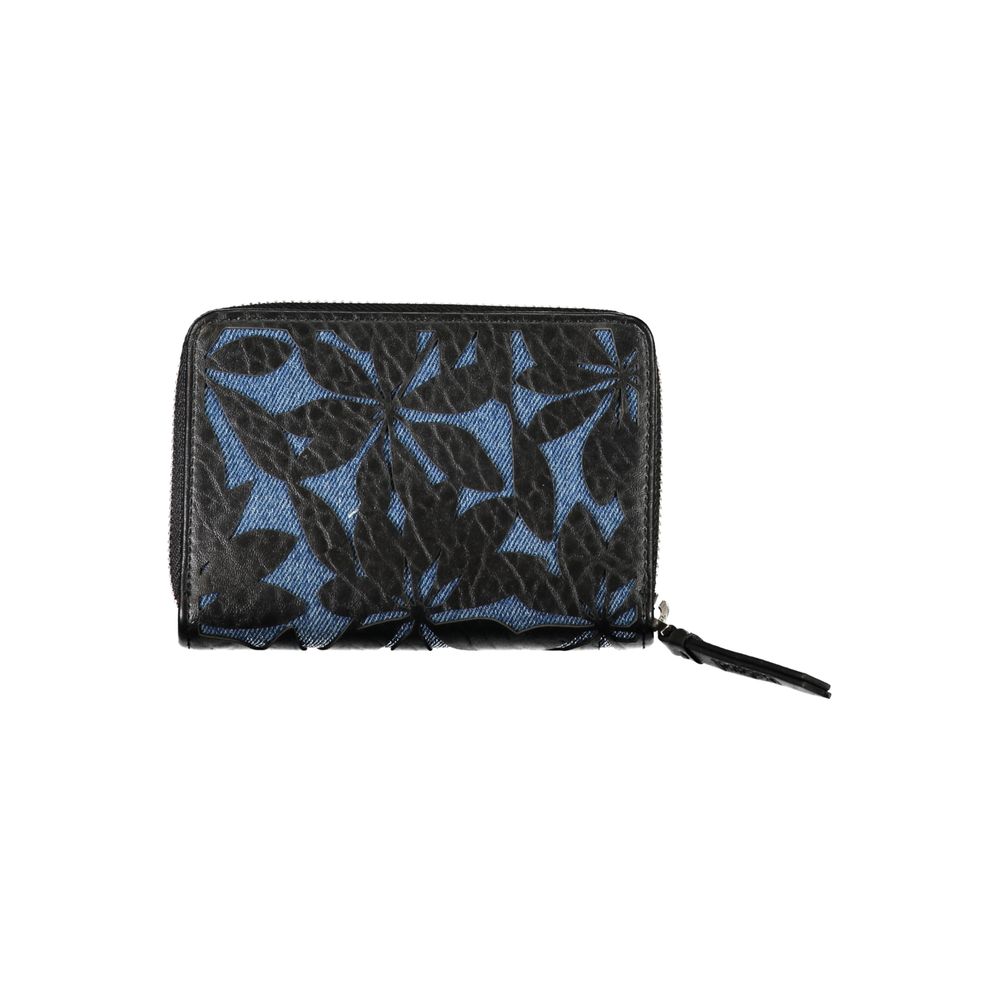 Desigual Black Polyethylene Wallet: Bold Sophistication for Every Occasion