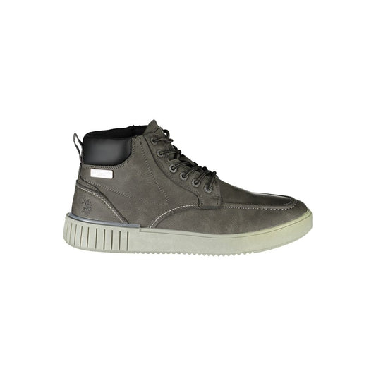 U.S. Polo Assn. Gray Polyester Boot with Laces