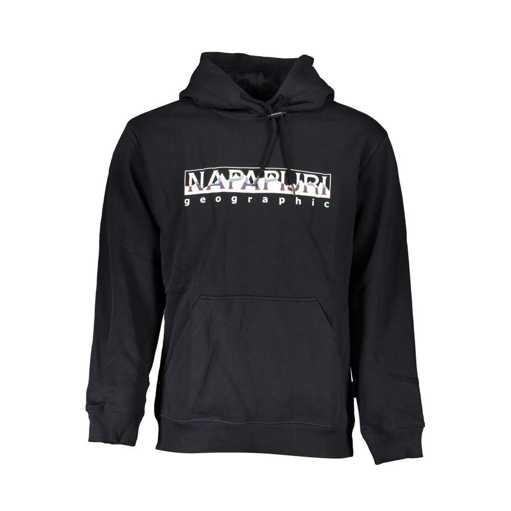 Napapijri Black Cotton Hoodie Sweatshirt