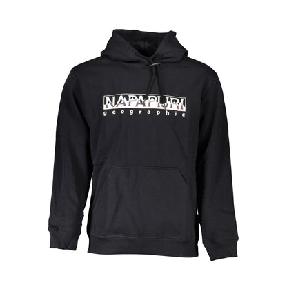 Napapijri Black Cotton Hoodie Sweatshirt