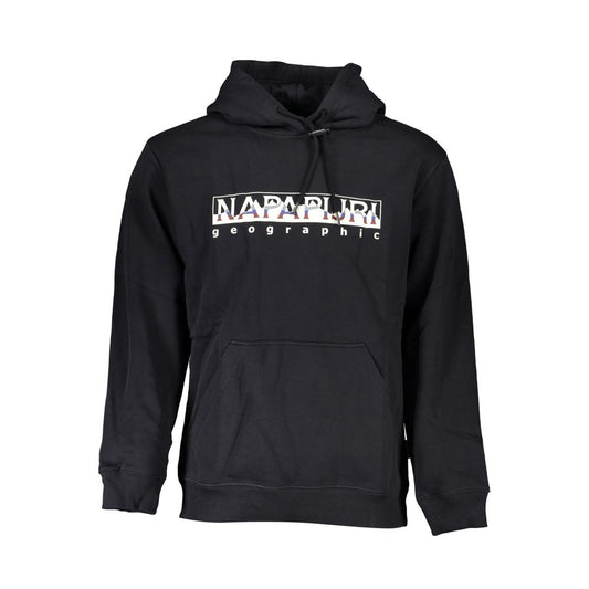 Napapijri Black Cotton Hoodie Sweatshirt