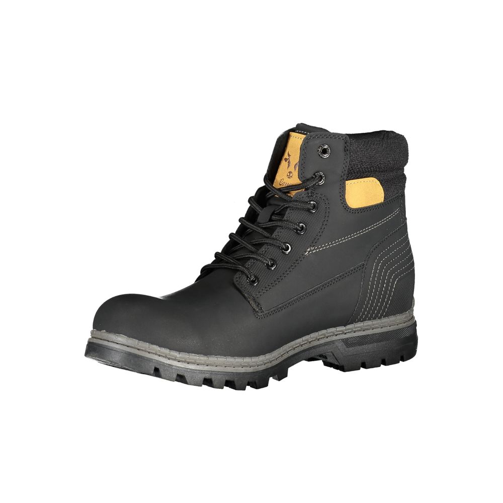 Carrera Black Polyester Boot with Laces