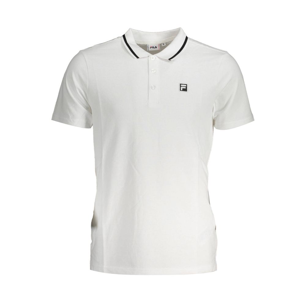 Fila White Cotton Polo Shirt - Classic Style for Everyday Wear