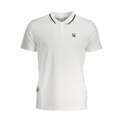 Fila White Cotton Polo Shirt - Classic Style for Everyday Wear
