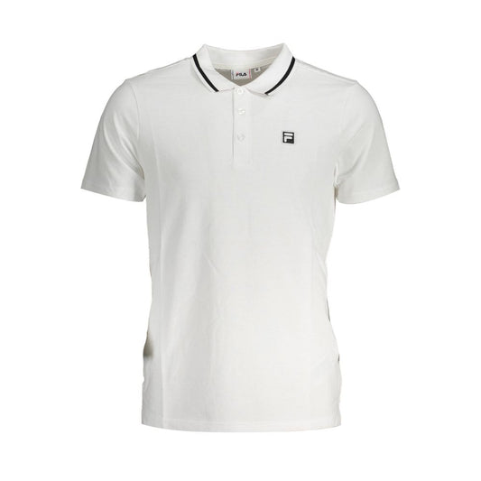 Fila White Cotton Polo Shirt - Classic Style for Everyday Wear