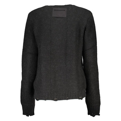Patrizia Pepe Black Fabric Sweater - Effortless Elegance