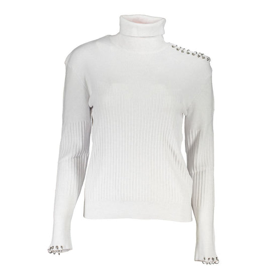 Patrizia Pepe Gray Cotton Sweater - Elegant Turtleneck Style