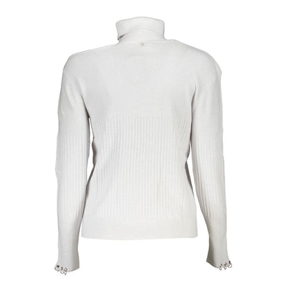 Patrizia Pepe Gray Cotton Sweater - Elegant Turtleneck Style