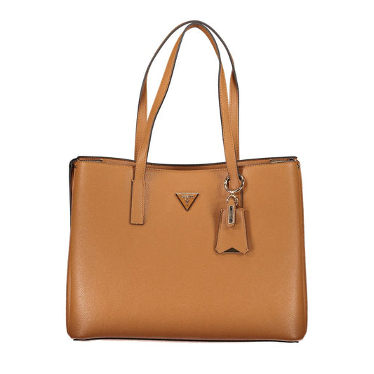 Guess Jeans Brown Polyethylene Meridian Handbag