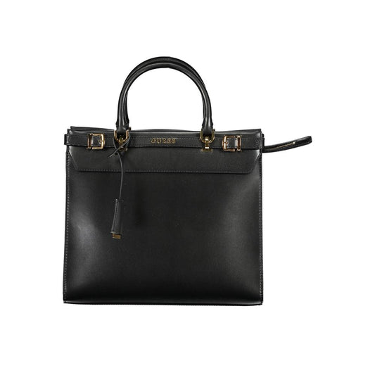 Guess Jeans Black Polyethylene Handbag - Sestri Logo Bag