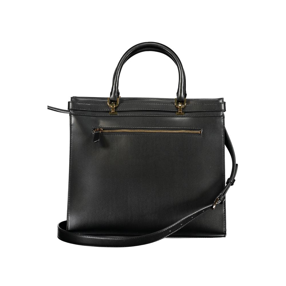 Guess Jeans Black Polyethylene Handbag - Sestri Logo Bag