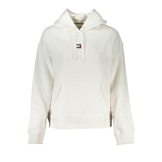 Tommy Hilfiger White Cotton Sweater with Hood