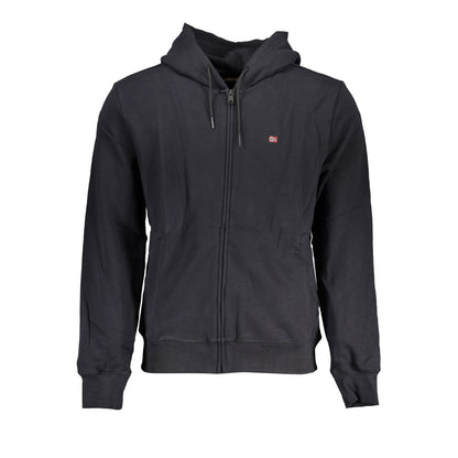 Napapijri Black Cotton Sweater with Hood