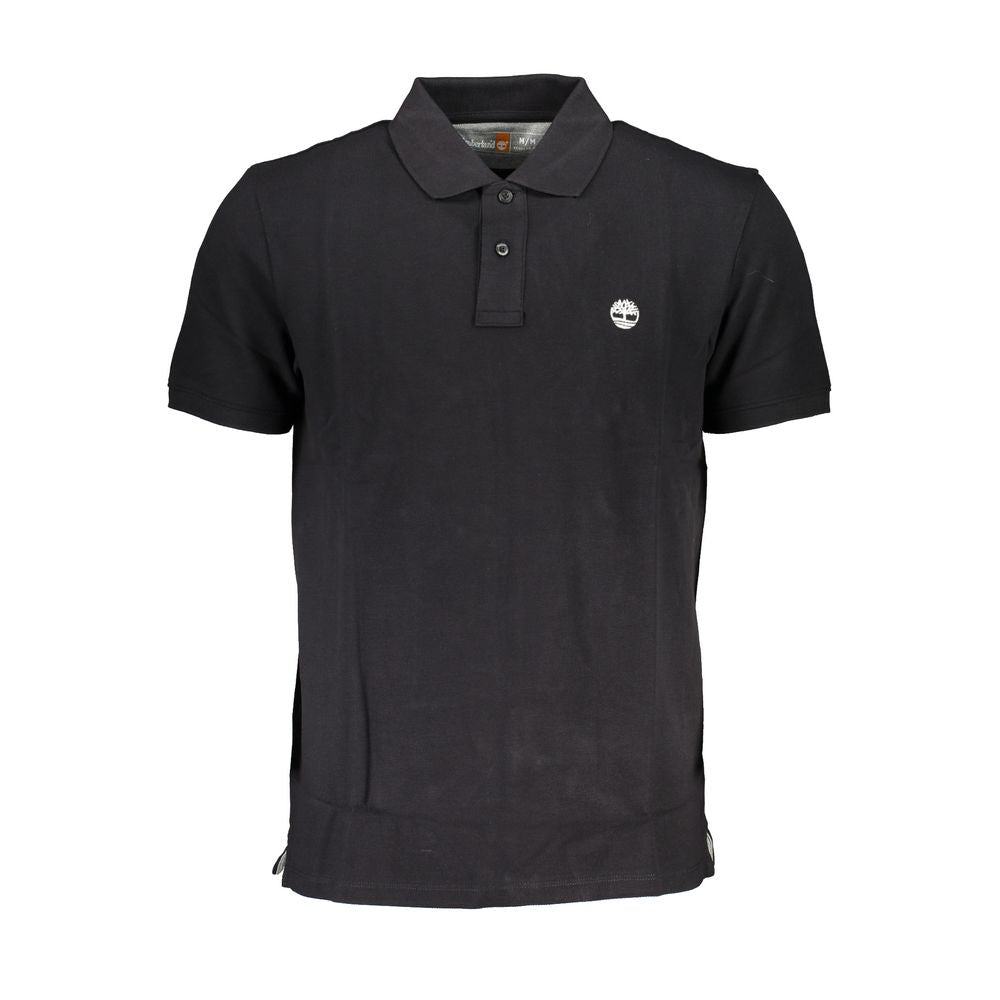 Timberland Black Cotton Polo Shirt - Stylish Regular Fit