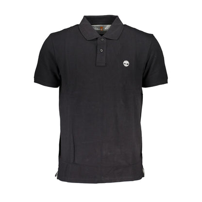 Timberland Black Cotton Polo Shirt - Stylish Regular Fit