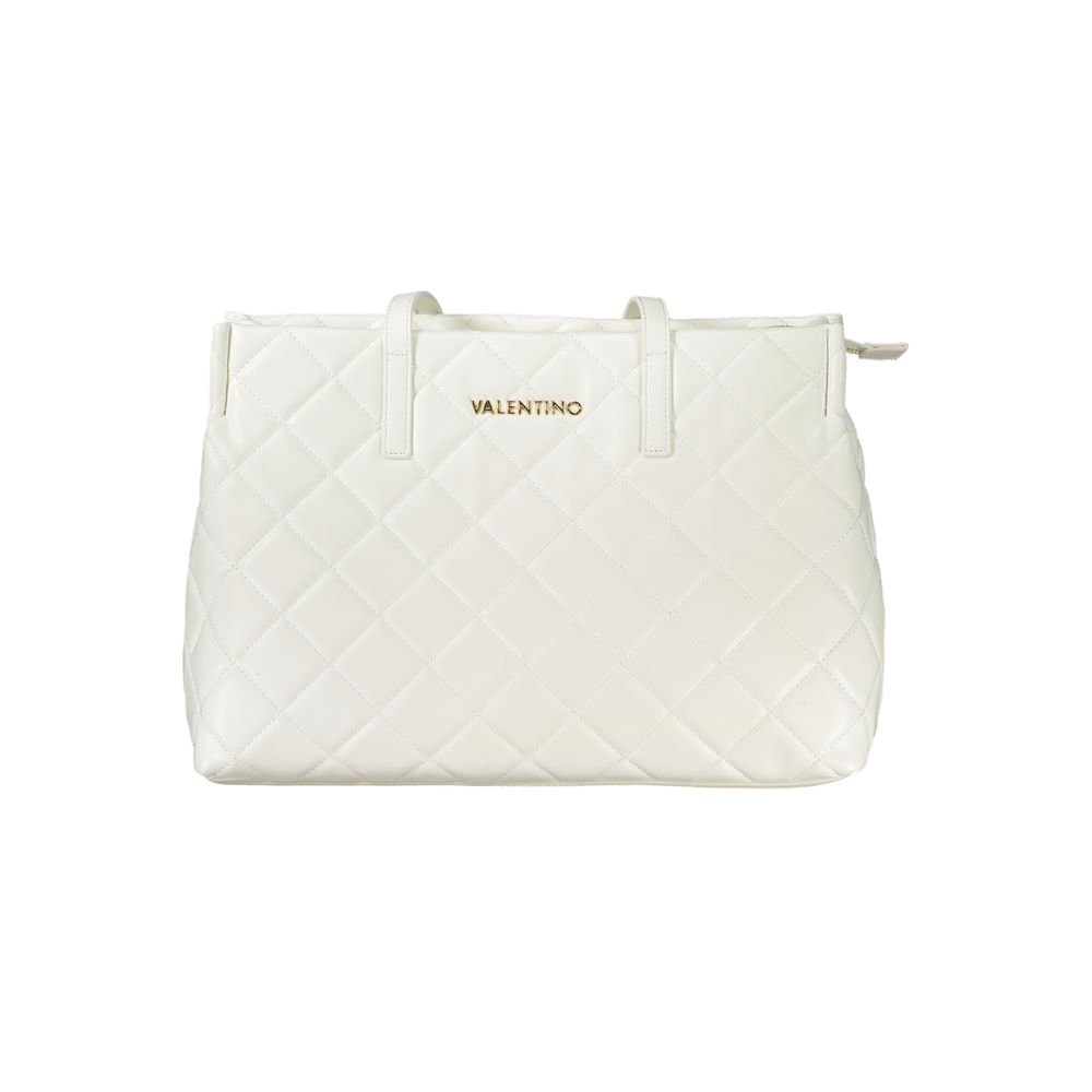 Mario Valentino White Faux Leather Women's Handbag - Chic and Functional