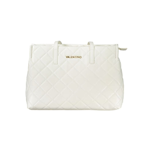 Mario Valentino White Faux Leather Women's Handbag - Chic and Functional