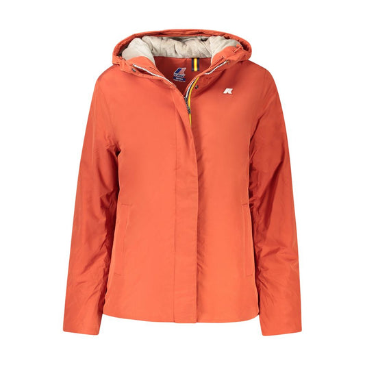 K-Way Red Polyamide Jacket with Hood