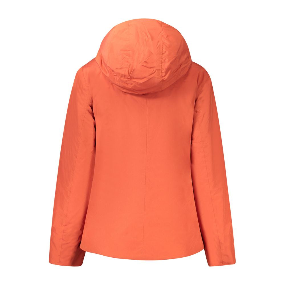 K-Way Red Polyamide Jacket with Hood