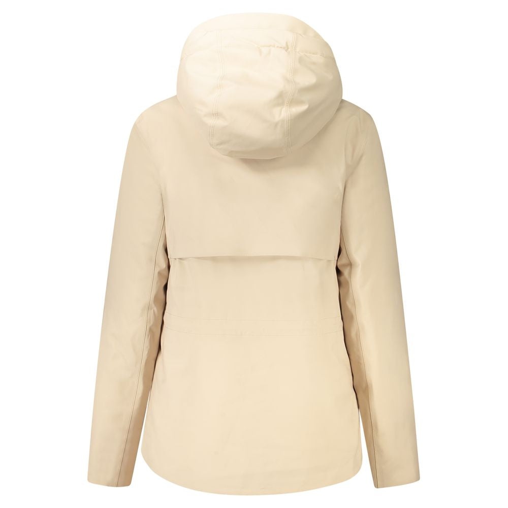 K-Way Beige Polyester Hooded Jacket