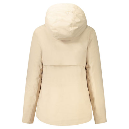 K-Way Beige Polyester Hooded Jacket