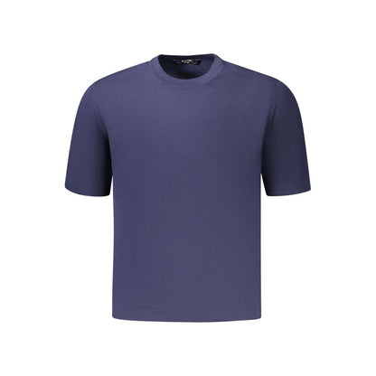 K-Way Blue Cotton Sweater - Short Sleeved Crew Neck T-Shirt
