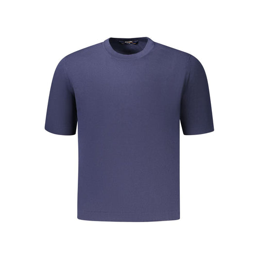 K-Way Blue Cotton Sweater - Short Sleeved Crew Neck T-Shirt