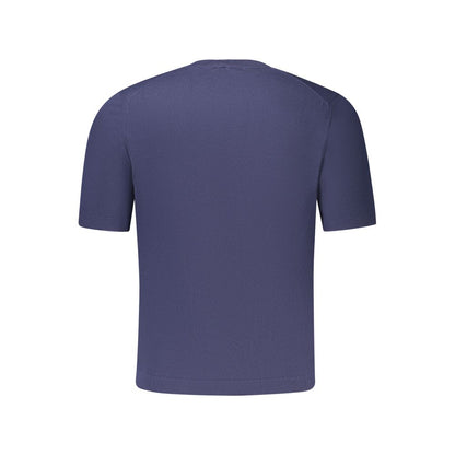 K-Way Blue Cotton Sweater - Short Sleeved Crew Neck T-Shirt