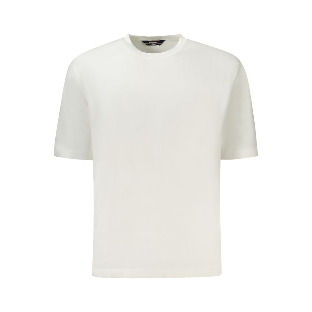 K-WAY White Cotton Sweater - Short Sleeved T-Shirt with Logo