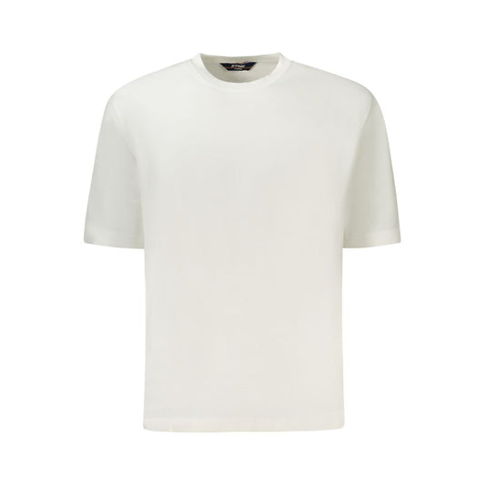 K-WAY White Cotton Sweater - Short Sleeved T-Shirt with Logo