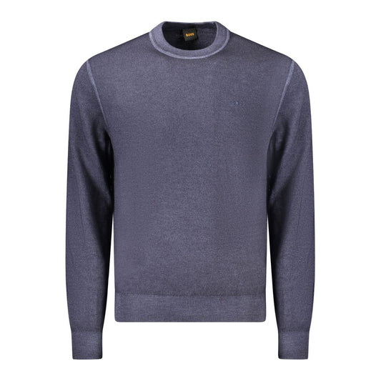 Hugo Boss Blue Wool Sweater - Elegant Comfort for Every Occasion