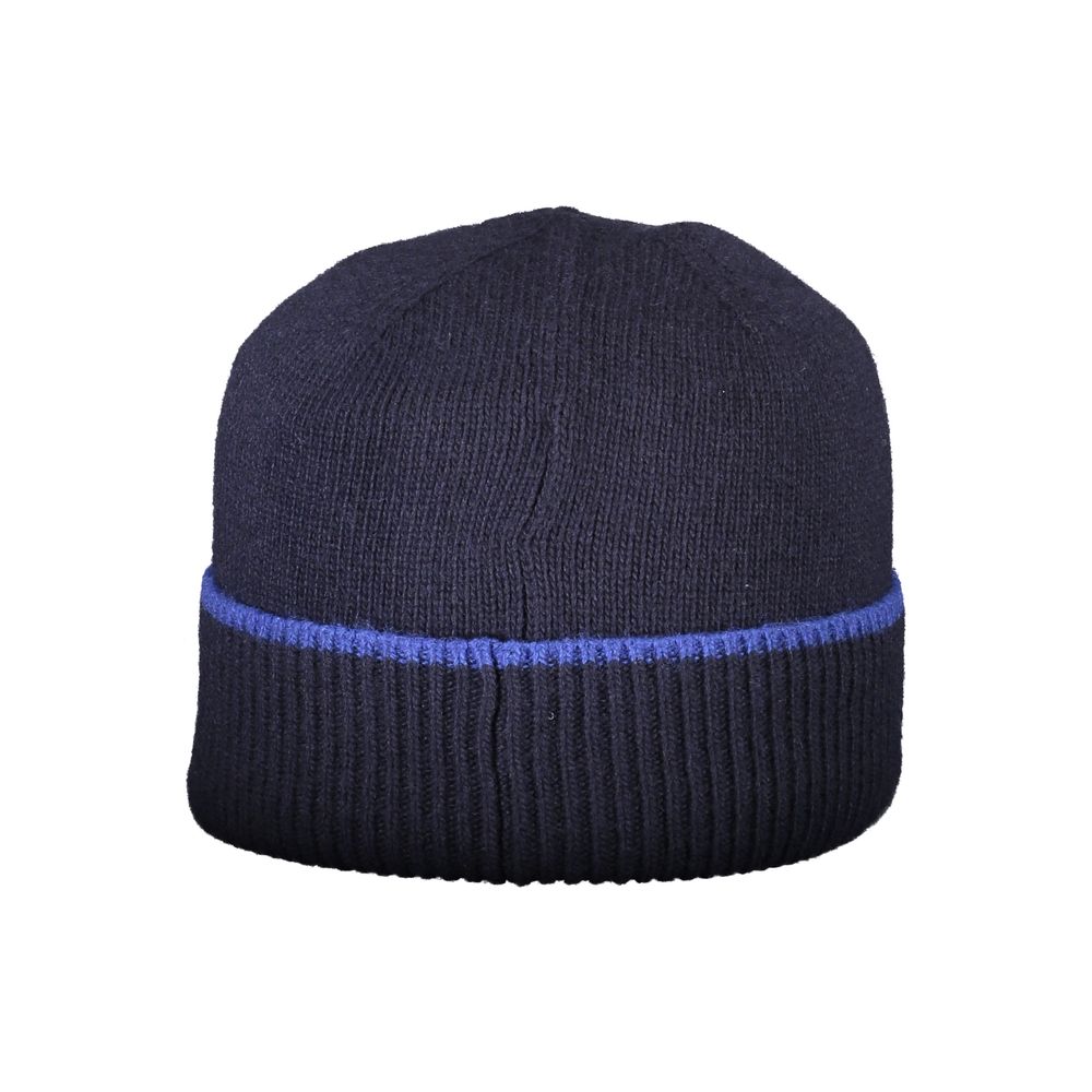 Hugo Boss Blue Wool Hat and Scarf Set